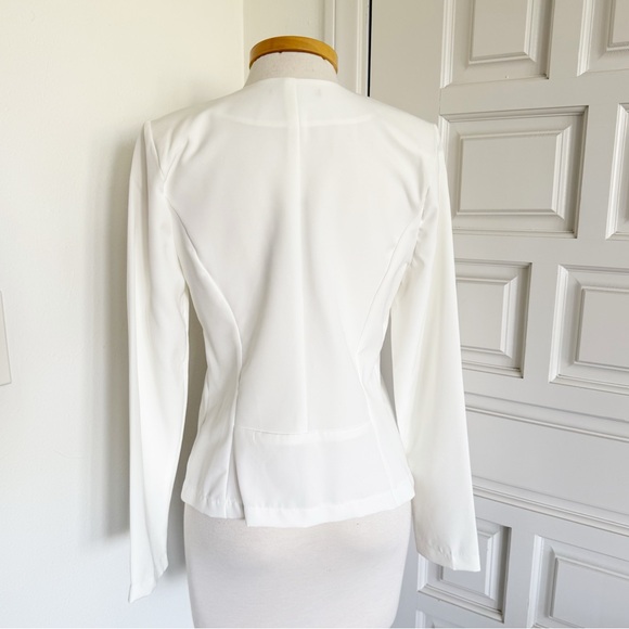 NWT Haute Monde White Blazer Jacket Elegant Classic Sophisticated Size Large - Picture 4 of 13